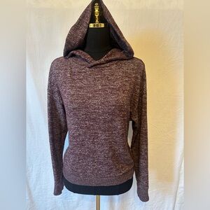 GAP Marled Pullover Hoodie Sweater Plum Purple XS